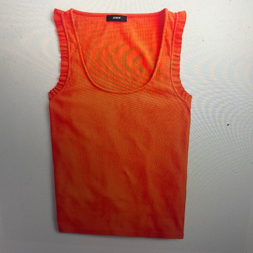 J crew robbed ruffle tank top